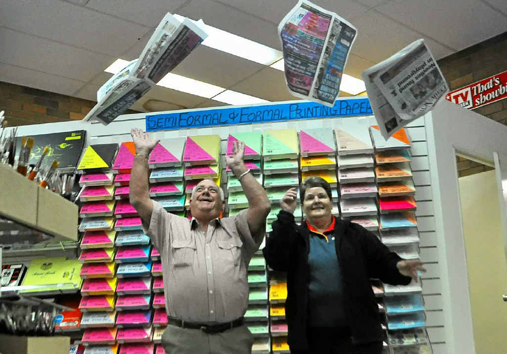 Toby Eather and Regina Millard will say goodbye to the newsagency after 35 and 34 years. Toby Eather and Regina Millard will say goodbye to the newsagency after 35 and 34 years.